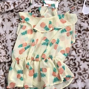 Papaya- yellow pineapple top